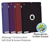 Xentris Wireless 360ology Anti-Bacterial Soft Shell and Screen Protector for Apple iPad 2 / iPad 3 - Red