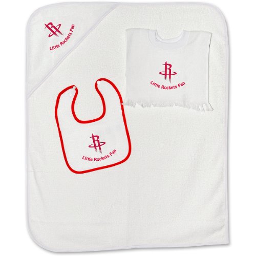 Wincraft Houston Rockets Hooded Baby Towel And Bib Set