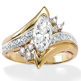 Marquise DiamonUltra&trade; Cubic Zirconia Ring: Jewelry