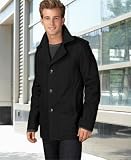 GUESS Single Breasted Wool Pea Coat