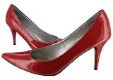 Womens Amanda Michelle High Heel Red Pump Medium Width