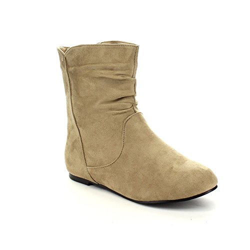 RADIANT TASTEFUL Women's New Fashion Casual Plain Shoe Hot Flat Heel Ankle Boots