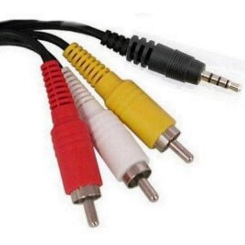 Samsung and Sony Compatible 4-Pole Camcorder Cable 3.5mm Male to 3 RCA Males
