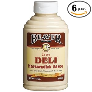 Beaver Brand Deli Horseradish Sauce, 12-Ounce Squeezable Bottles (Pack of 6) by Beaver