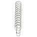 iDesign Steel Roller Shower Curtain Rings/Hooks - Clear/Chrome, Set of 12