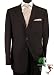 Nicoletti Made in Italy Cashmere / Wool Mens Suit 150's Hand Made Three Button Canvas Front Jacket Flat Front Pants Custom Working Buttonholes Business Suit Black Brownish