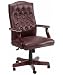 Leather Office Chair - High Back Executive Traditional Swivel Chair - 801L-BURGUNDY