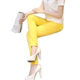 SALICO レディーズ マタニティウェア 春 夏 ズボン エレガント 可愛い カジュアル ペンシルパンツ 「５サイズ、７色」 (L, イェロー)