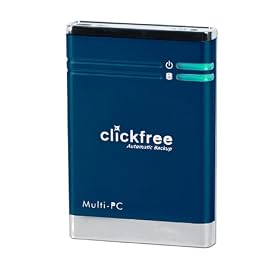 Clickfree Automatic Backup 320 GB USB 2.0 Portable External Hard Drive HD325 (Metallic Blue)