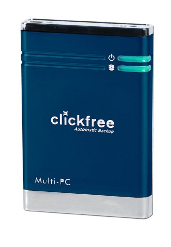 Clickfree Automatic Backup 320 GB USB 2.0 Portable External Hard Drive HD325 (Metallic Blue)