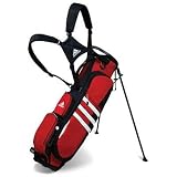 adidas Golf University Stand Bag (Double Strap) (Red/Black/White- Double Strap)