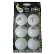 6-Pack White Beer Pong Balls (3 Star) by The Day of Games