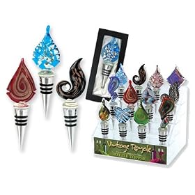 Click here to buy Vintage Royal Handcrafted Art Glass Wine Bottle Stopper by MyJewelThief.com.