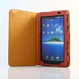 Red / Lizard pattern PU Leather Flip Stand Case / Cover / Skin / Shell for SAMSUNG GALAXY Tab P1000 + Free Screen Protector (1464-5)