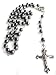 Caripe Rosenkranz Kreuz Kette Madonna Halskette grau - KL