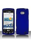 GTMax Blue Rubber Hard Snap On Crystal Cover Case for Verizon LG Ally VS740 ....