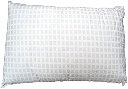 Gold Choice X11200 Pillow Standard Size, Window Pane Ticking, Silicone Fiber Fill