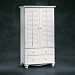 Sauder Harbor View Armoire in Antiqued White