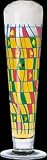 Review Ritzenhoff Tableware  / Pilsner Beer Glass, Red Green Card Suits, Designer Color Enamel Beer Glass w/ Coaster in Gift Box