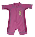 Bright Bots UPF50+ Australian All in One Girls Short Leg/Sleeve Pink/Bright Pink size 12-18 months