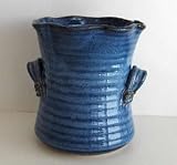 Pacific Blue Handcrafted Porcelain Utensil Jar