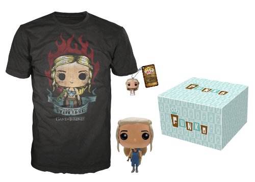 Funko 权力的游戏 Jon Snow 套装:公仔、T-shirt 和钥匙链