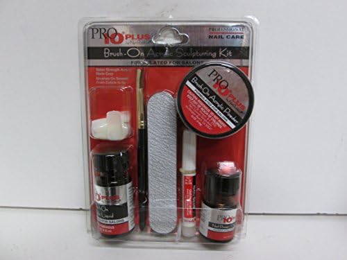 PRO Io Brush on Acrylic Sculpturing Kit for Salons - 0161 - The Glue and Nail Primer and Acrylic Liquid Are Dry (3 Count)