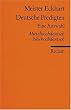 Deutsche Predigten: Eine Auswahl. Mittelhochdt. /Neuhochdt.: Mittelhochdeutsch/Neuhochdeutsch