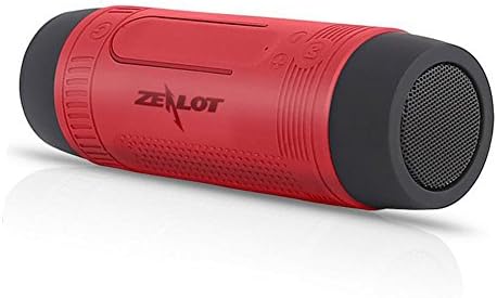 OGYA Bluetooth V4.0 Sound Speaker With FM TF Card Player Flashlight Power Bank Compatible with iPhone Sumsang LG HTC XiaoMi Red