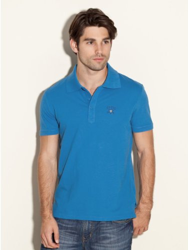 GUESS Short-Sleeve Embroidered Polo Shirt