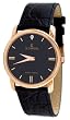 Le Chateau #7071-MRG1 Men's Elegant Slim Leather Strap Watch