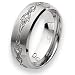 Tungsten Carbide Ring with Tribal Design (8.0 mm) - Sizes 7-13