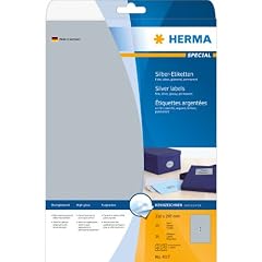 Herma Etiketten A4 4117 210x297 mm Folie gl�nzend 25 St�ck silber