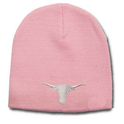 NCAA BEANIE KNIT LADY HAT CAP TEXAS LONGHORNS PINK GIRL