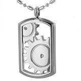 Polished Stainless Steel Cut Out Dog Tag on a 24 inch chain