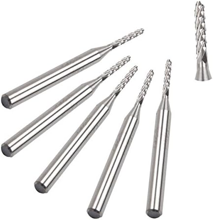 1.6mm Carbide End Milling Engraving Bits for CNC/PCB, Pack of 10