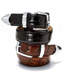 Tasso Elba Leather Embossed Croc Golf Belt