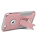 Macally Hardshell Protective Case Cover with Kickstand for iPhone 6/6s - Retail Packaging - Rose Gold