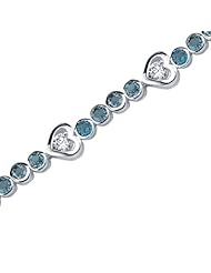 Blue Pearls - Heart Topaze Bracelet - APT 0102 P