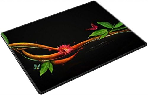 Heliconia Psittacorum Andromeda Art Blue Red Butterfly Nature Punktail's Collections Placemat Pads Customized Made To Order Support Ready High Quality Eco Friendly Cloth With Neoprene Rubber 15 6/8 Inch (400mm) X 11 13/16 Inch (300mm) X 1/8 Inch (3mm)