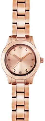 Lantz Round Face Alloy Band Color Water Resistant Watch - No. 1190 (Dial Rose gold, Band Color Rose Gold)