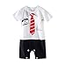 Baby Boys Gentleman Print Costume Summer Romper