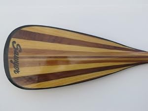 Sawyer Mana QuickDraw Rip 100 Wood/Carbon Fiber SUP Stand-Up Paddle Board Paddle - Curled Palm Grip - Adjustable Length 56-83 in