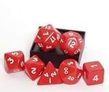 Red Opaque 7-piece Dice Set