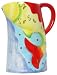 Ceramic Pottery Marine Life Fish Pitcher 9.5"H