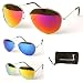 UB Full Mirror Fashion Color Lens Aviator Sunglasses (Sold Individually or as 3-Packs)