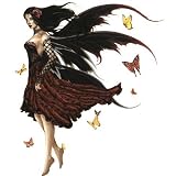 Flamenco Sticker by Nene Thomas ~ Red Velvet & Black Lace Flamenco Dancer Fairy Decal