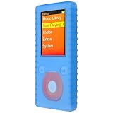 PCMICROSTORE Brand (2nd Generation) Microsoft Zune 4GB 8GB Premium Silicone Skin Case with 14 Adjustable Sports Armband - 6 Color Choices - (SUPERGRIP-BLUE)