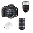 Canon Digital Rebel XSi 12.2 MP Digital SLR Camera (Black) with EF-S 18-55mm f/3.5-5.6 IS Lens, EF-S 55-250mm f/4.0-5.6 IS Telephoto Zoom Lens, 430EX II Speedlite Flash, and 2400 SLR Gadget Bag