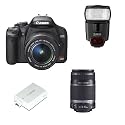 Canon Digital Rebel XSi 12.2 MP Digital SLR Camera (Black) with EF-S 18-55mm f/3.5-5.6 IS Lens, EF-S 55-250mm f/4.0-5.6 IS Telephoto Zoom Lens, 430EX II Speedlite Flash, and 2400 SLR Gadget Bag